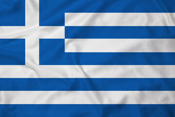 Flag of Greece, realistic 3d rendering with texture