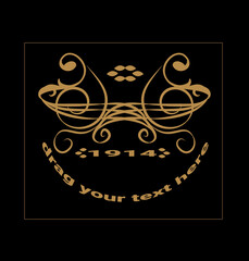 luxury gold logo monogram template design