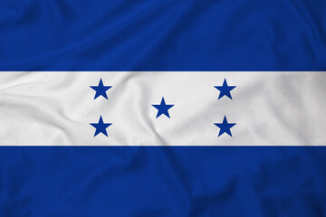 Flag of Honduras, realistic 3d rendering with texture
