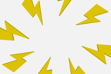 Lightening Frame isolated On White Background. Vector