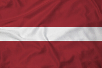 Obraz premium Flag of Latvia, realistic 3d rendering with texture