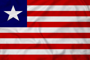 Fototapeta premium Flag of Liberia, realistic 3d rendering with texture