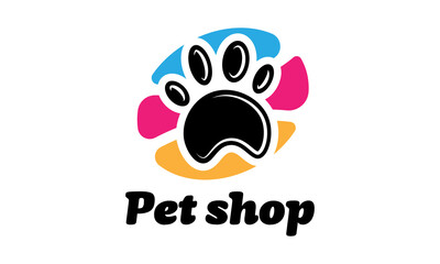 Pet shop logo design template