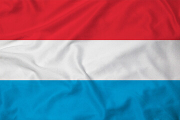Flag of Luxembourg, realistic 3d rendering with texture