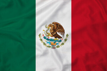 Flag of Mexico, realistic 3d rendering with texture