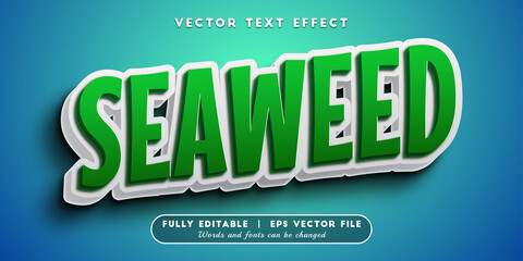 Text effects 3d seaweed, editable text style