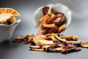 Assortment of dried fruits, mixture