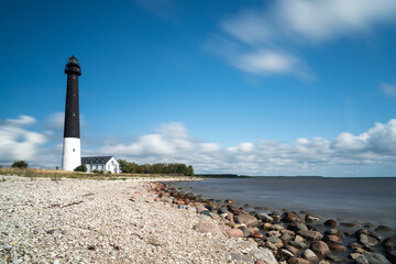 Fototapeta na wymiar the Sorve lighthouse on Saaremaa Island of Estonia