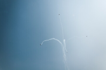Aerobatic maneuver performed by a group of four aircrafts