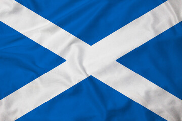 Flag of Scotland, realistic 3d rendering with texture