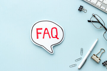 Faq message frequently asked questions. Information helpdesk concept