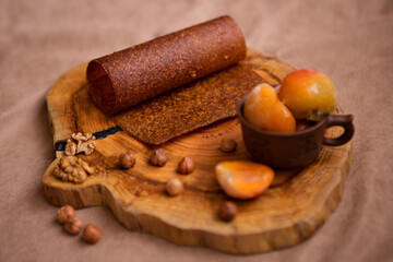 pastille dried fruits apples nuts apricot orange banana