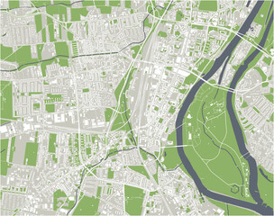 Fototapeta premium map of the city of Magdeburg, Germany