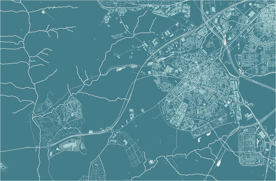 map of the city of Mostoles, Spain