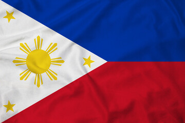 Flag of The Philippines, realistic 3d rendering with texture