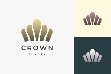 Crown logo in luxury and clean shape represent king and queen © Murnifine