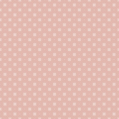 Seamless repeating tiny cream motif pattern on a pink background.
