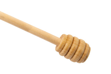 honey stir stick isolated on white background ,close up