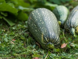 Ripe green zucchini