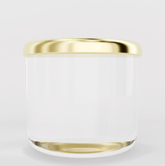 Blank Travel Tin Candle For Branding And Mock up, 3d render.