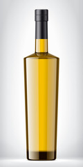 Color Glass Bottle on background with Foil. 