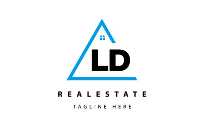 creative real estate LD latter logo vector