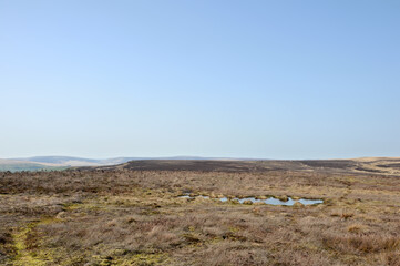 a scenic view of the midgley moor and surrounding countryside in calderdale west yorkshire