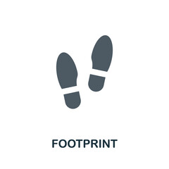 Footprint icon. Flat sign element from law collection. Creative Footprint icon for web design, templates, infographics and more