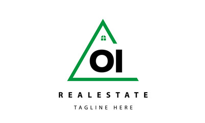 creative real estate OI latter logo vector