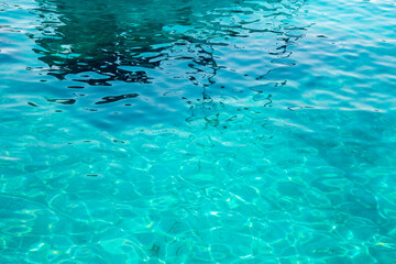 transparent sea on a boat trip in Egina  Greece