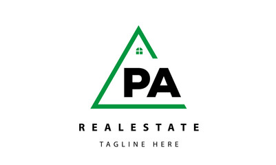 creative real estate PA latter logo vector