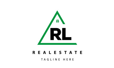 creative real estate RL latter logo vector