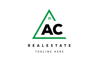 creative real estate AC latter logo vector