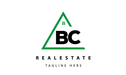 creative real estate BC latter logo vector