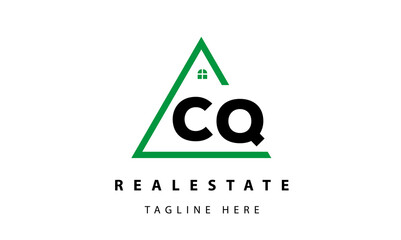 creative real estate CQ latter logo vector