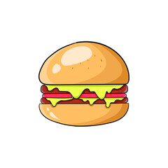 hamburger design vector with white background