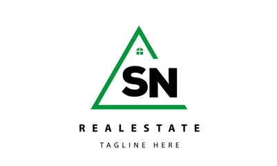 creative real estate SN latter logo vector