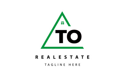 creative real estate TO latter logo vector