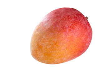 Ripe mango fruit isolated on white.
