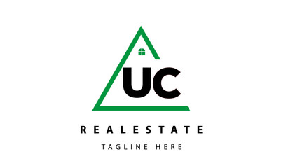 creative real estate UC latter logo vector