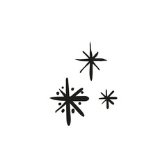 Fototapeta premium Hand drawn scribble snowflakes.
