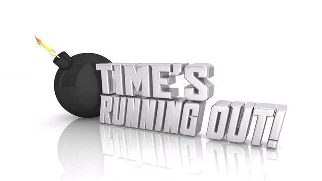 Times Running Out Bomb Countdown Deadline Warning 3d Illustration