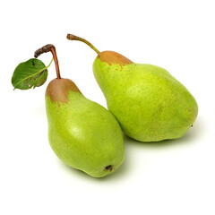 pears on a white background