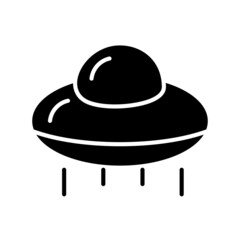 SpaceShip Glyph Vector Line Icon Design