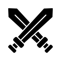 War Glyph Vector Line Icon Design