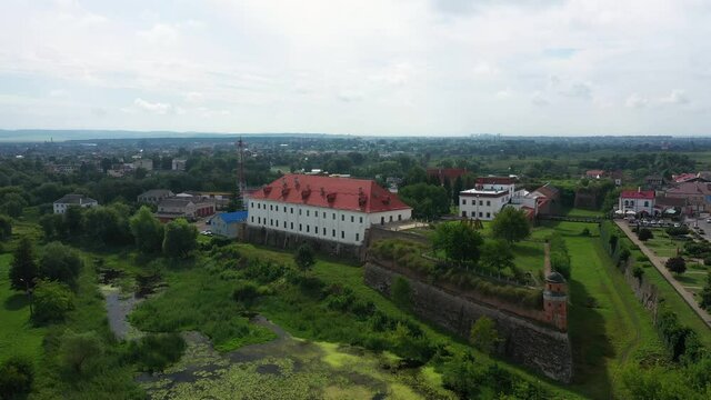The Dubno Castle Ukraine aerial view