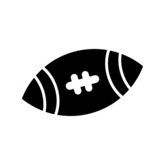 American Football Glyph Vector Line Icon Design