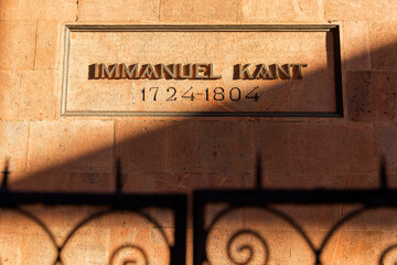 Russia. Kaliningrad. The grave of the philosopher Immanuel Kant.