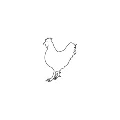 Vector image of an chicken, logo template icon illustration