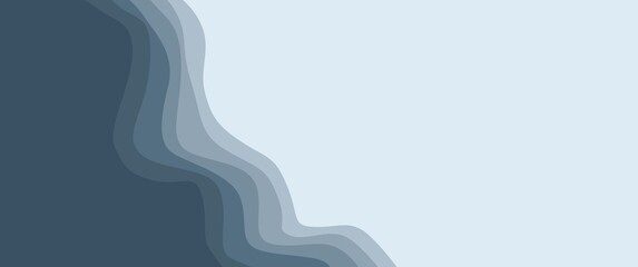 Winter theme abstract wavy background in cool temperature color used for background, backdrop design template, banner, template, winter event banner, annual banner.